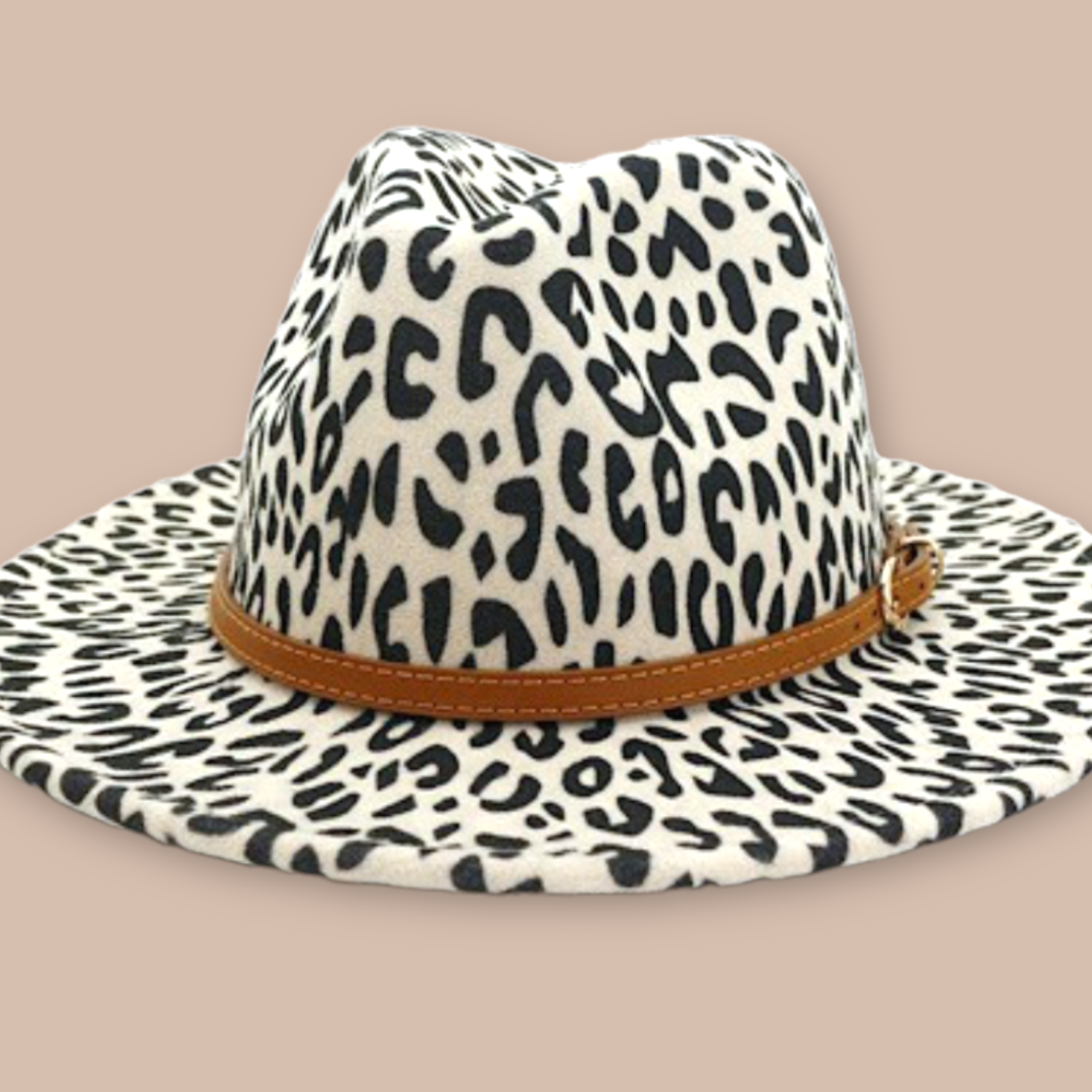 Snow Leopard Fedora Hat