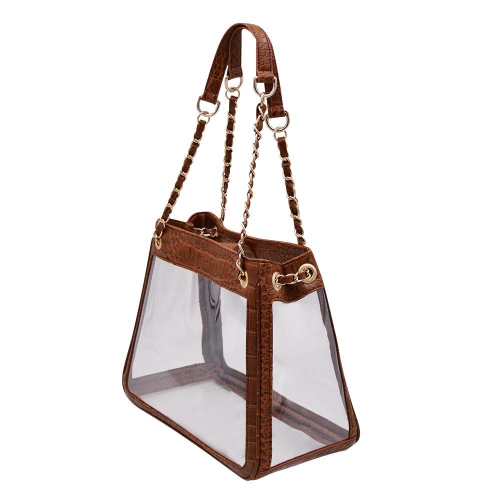 The Bare Boss | Cognac Croc - POLICY Handbags - policyhandbags.com