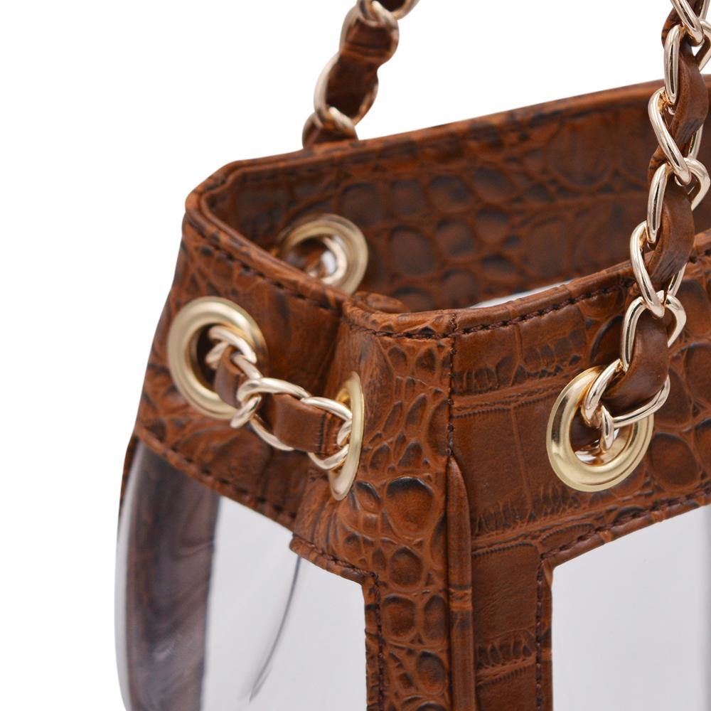 The Bare Boss | Cognac Croc - POLICY Handbags - policyhandbags.com