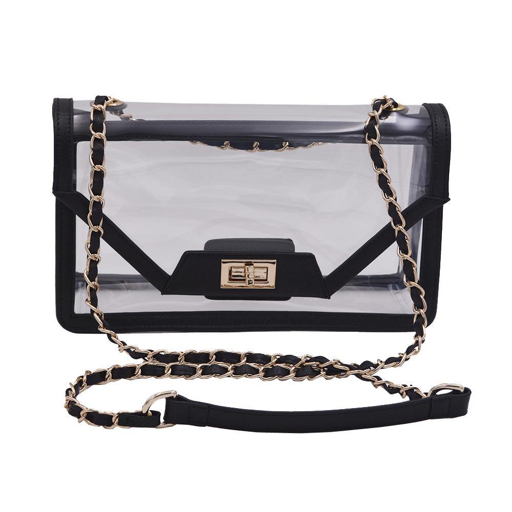The Mama Cher | Onyx & Gold | Policy Handbags | Clear Bag Policy ...