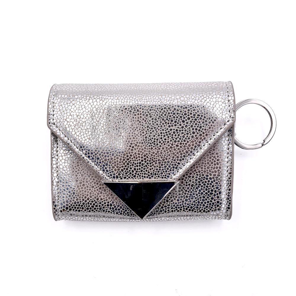 SAMPLE SALE | Future Wallet Keychain | Silver Stingray - POLICY Handbags - policyhandbags.com