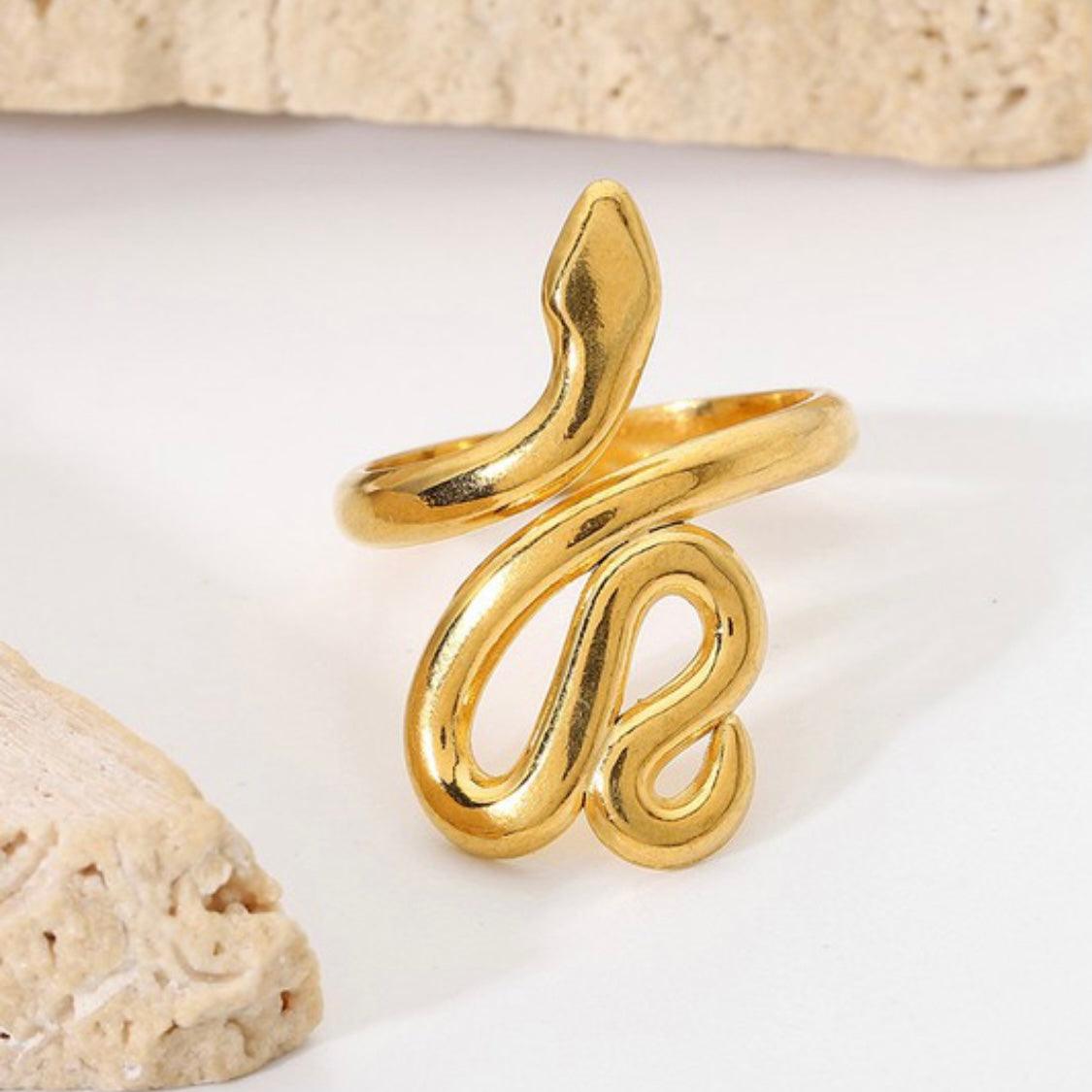 18K Snake Ring - POLICY Handbags - policyhandbags.com