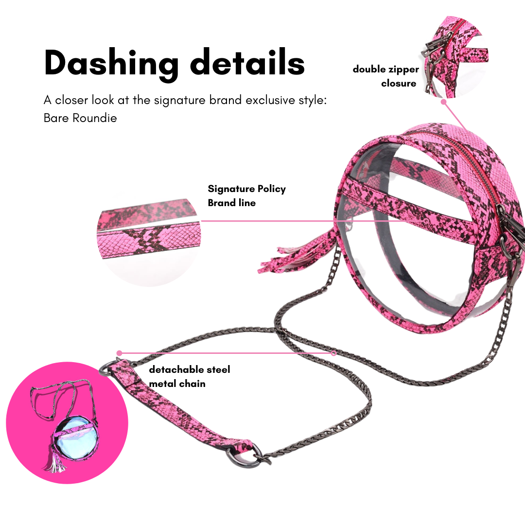 The Bare Roundie | Pink Python