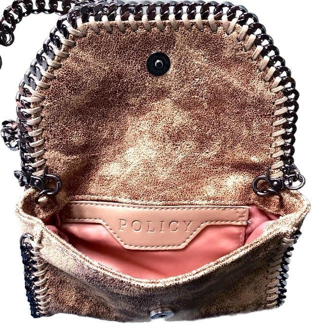 Mama Moto Clutch | Brown Blaze - POLICY Handbags - policyhandbags.com