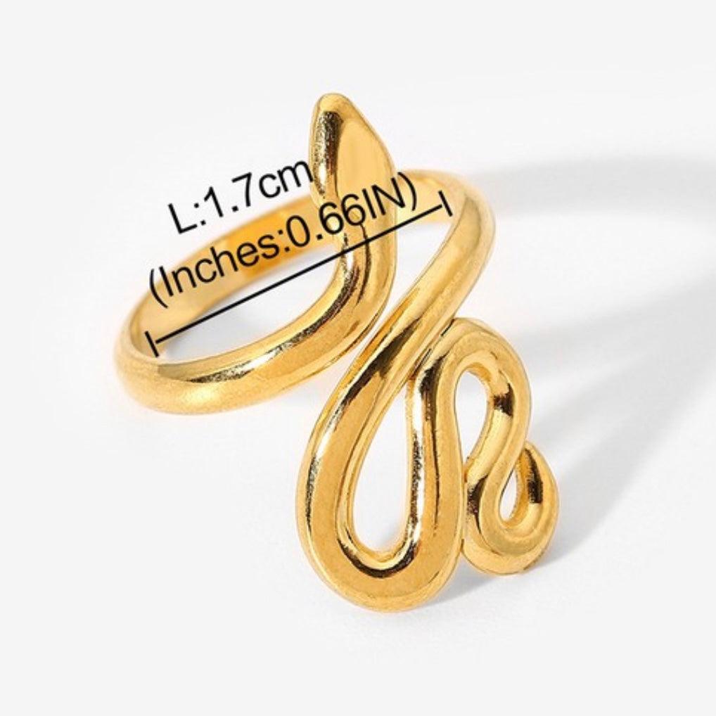 18K Snake Ring - POLICY Handbags - policyhandbags.com