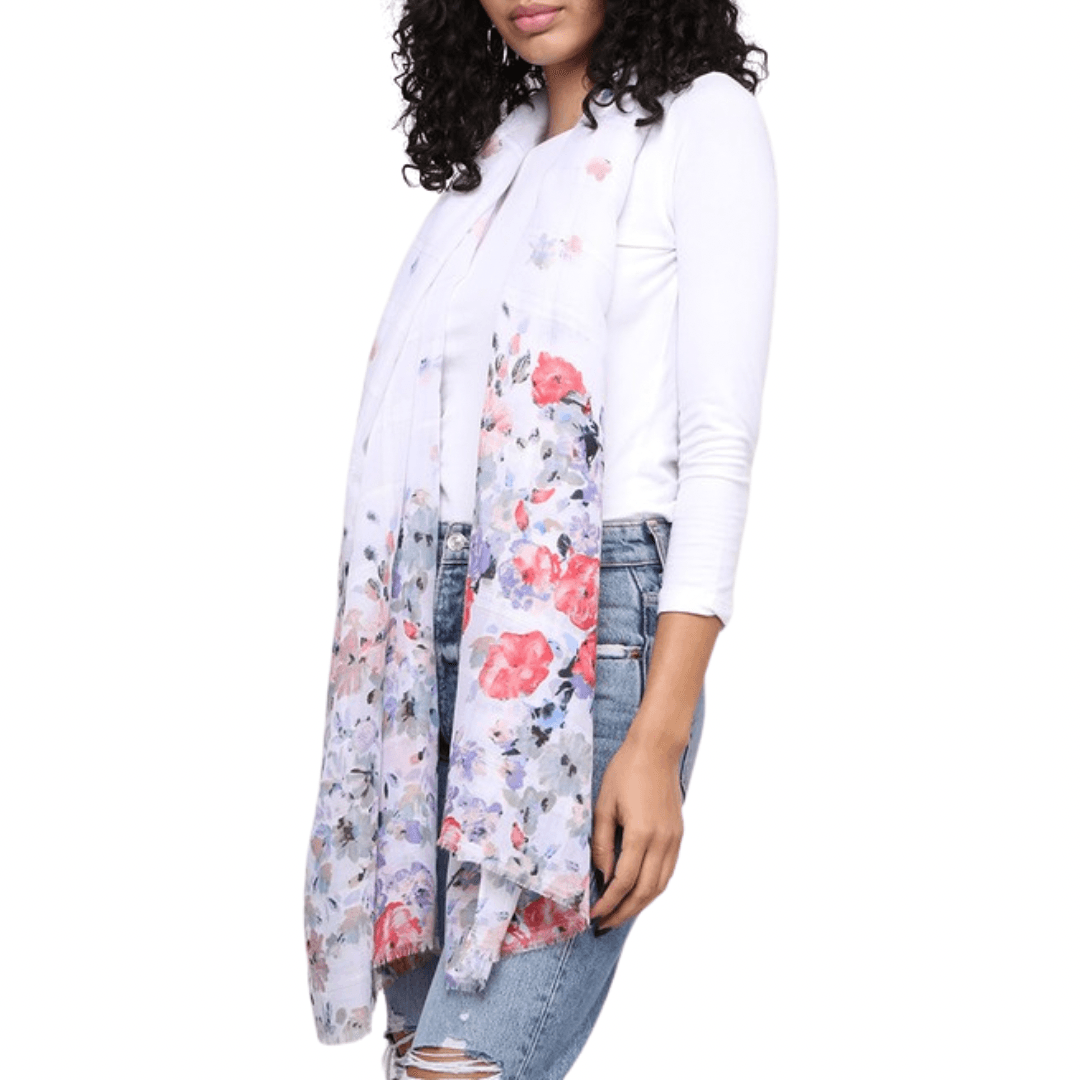 Floral Wrap Scarf - POLICY Handbags - policyhandbags.com