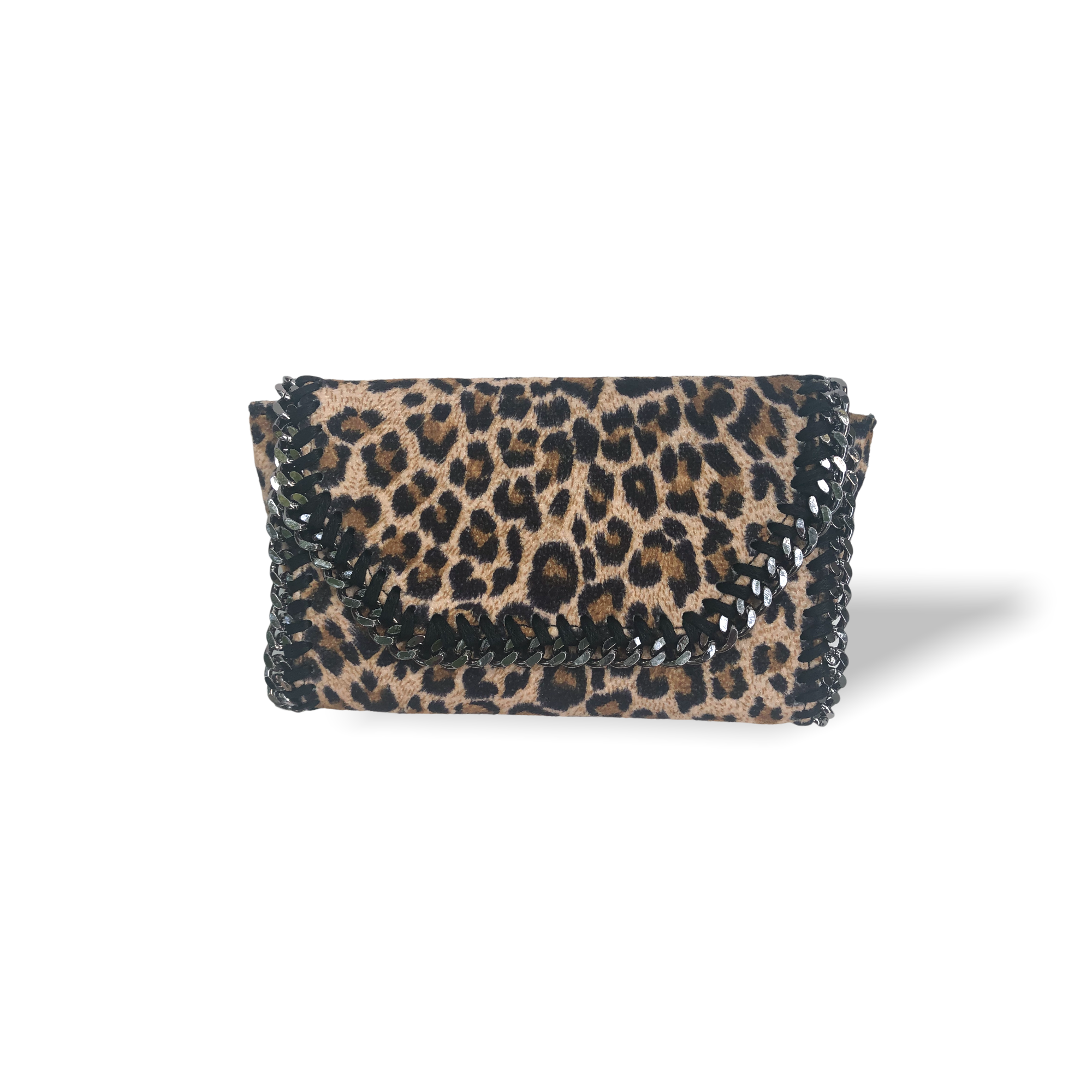 Phone bag in leopard / cheetah print fabric - grab and go bag
