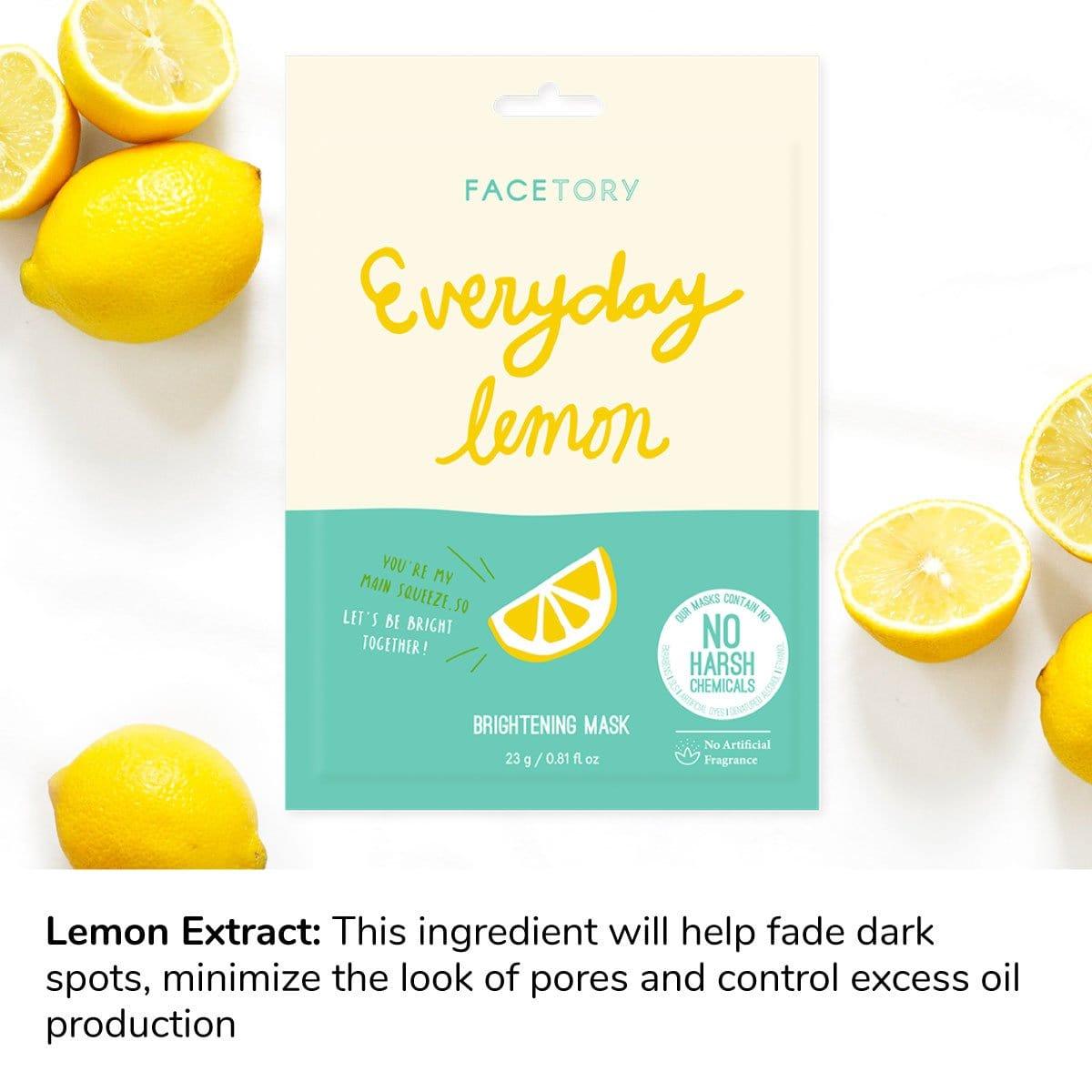 Everyday Lemon Brightening Sheet Mask - POLICY Handbags - policyhandbags.com